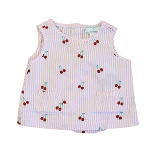 Classic Prep Girls Cherries on Pink Stripe Apparel Sets size: 6-9 Months